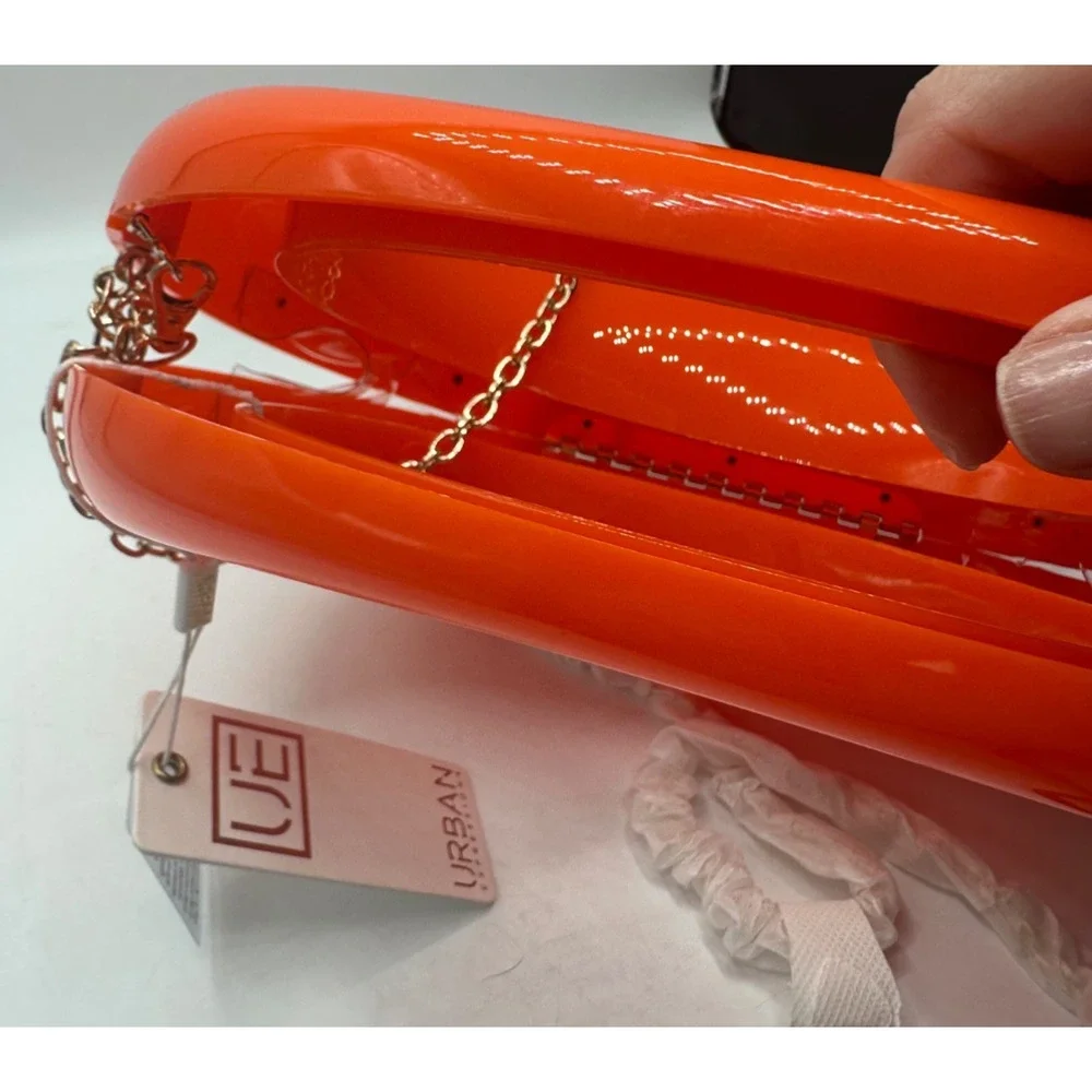 New Orange Acrylic Bag Urban Expressions NWT 69.95 Y2K |90s Purse Chanin - Picture 4 of 6